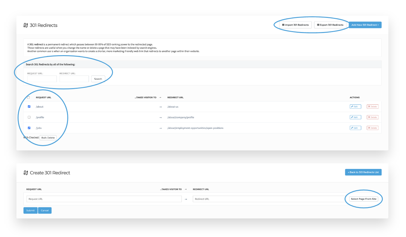 302 Redirects updated features