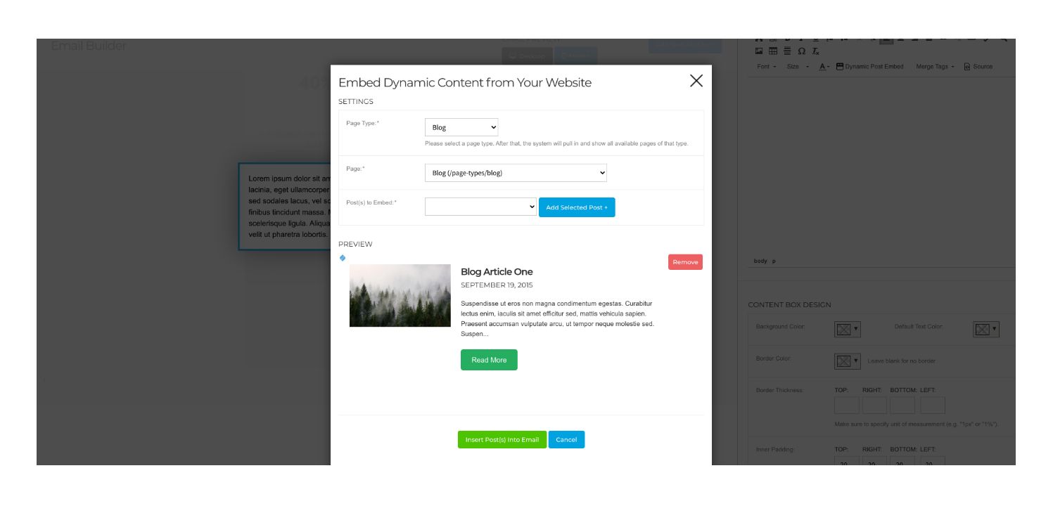 dynamic post embed preview