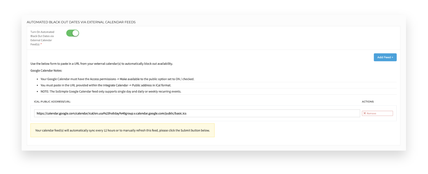 Scheduler external calendar integration sample