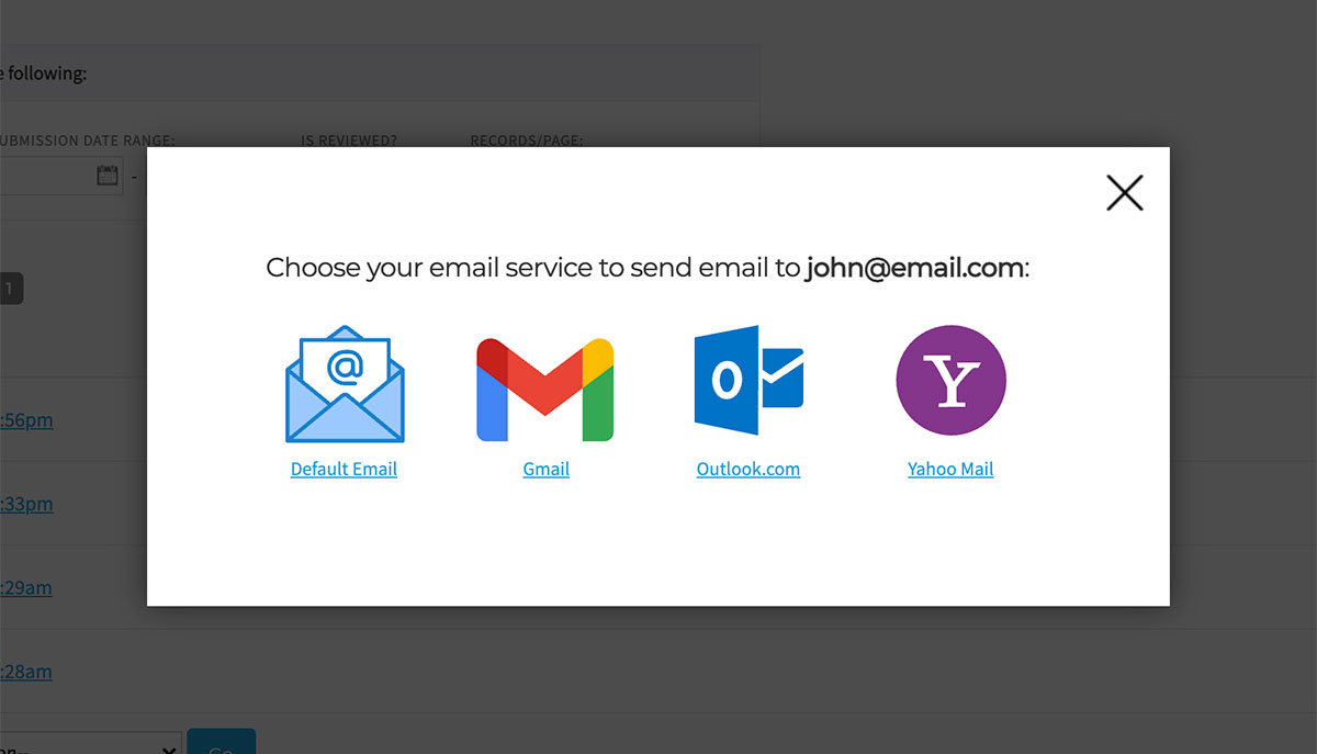 form submission email feature