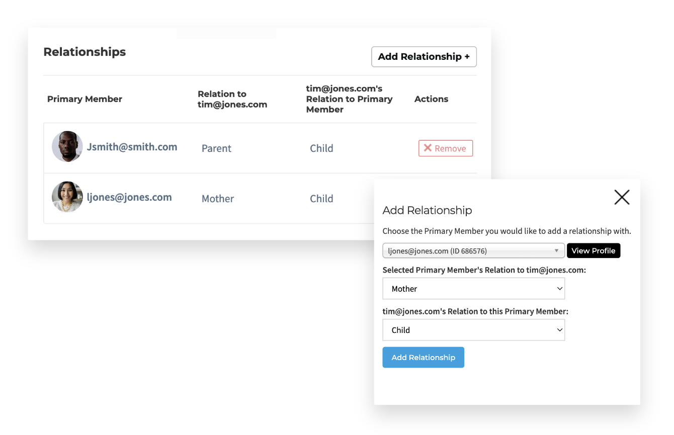 Marketing+ Relationships manual add feature